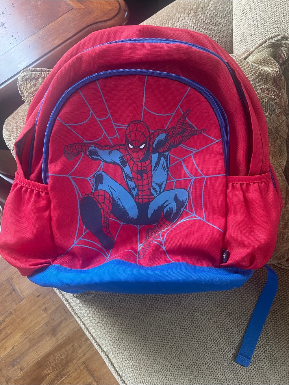 GAP Red and Blue Spider-Man Kids Backpack